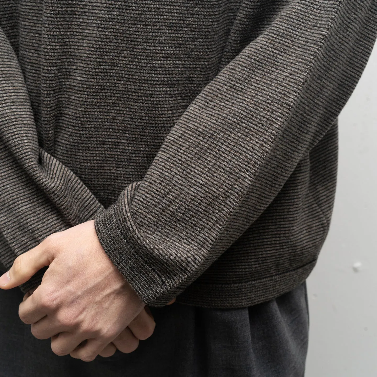 14G Striped Sweater | Mocha/Black