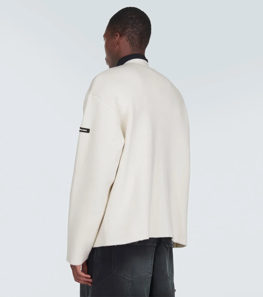 Balenciaga wool blend cardigan, white