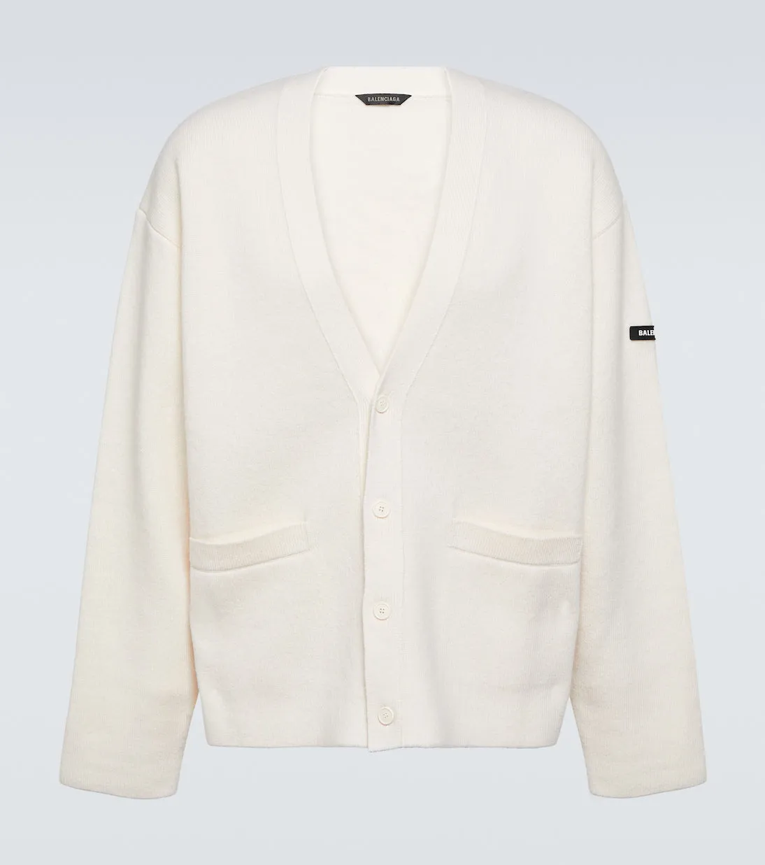 Balenciaga wool blend cardigan, white