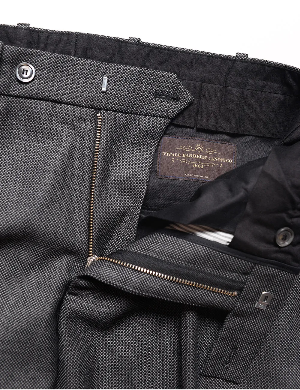 BKT50 Tailored Trousers in Birdseye Weave - Storm Gray