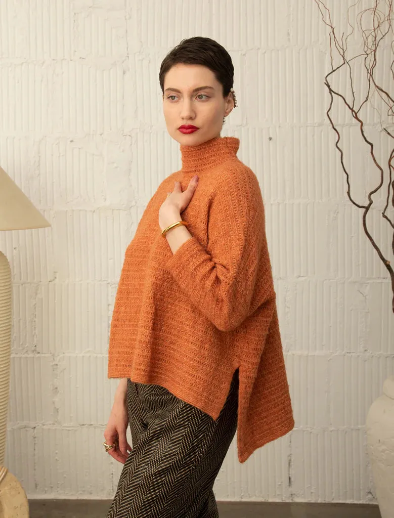 Boho Romana Burnt Orange Sweater