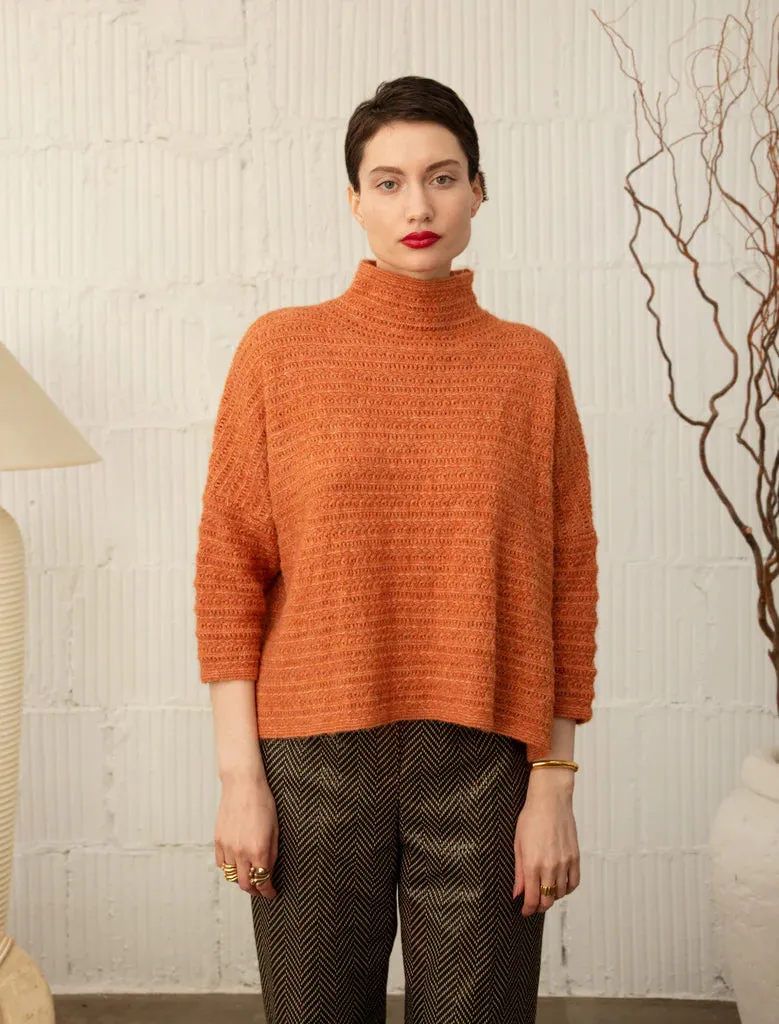 Boho Romana Burnt Orange Sweater