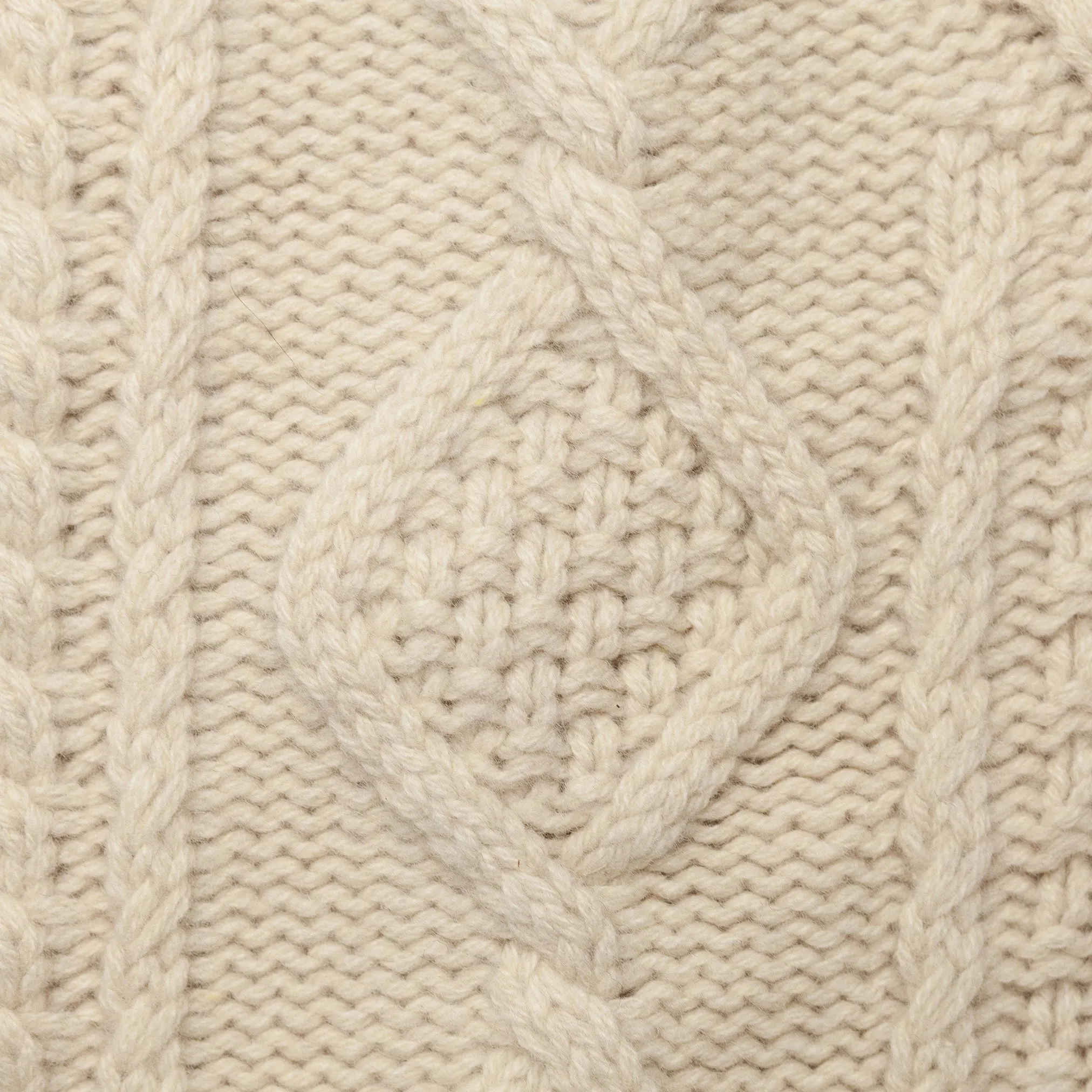 Cable Knit Fisherman Sweater in Ecru
