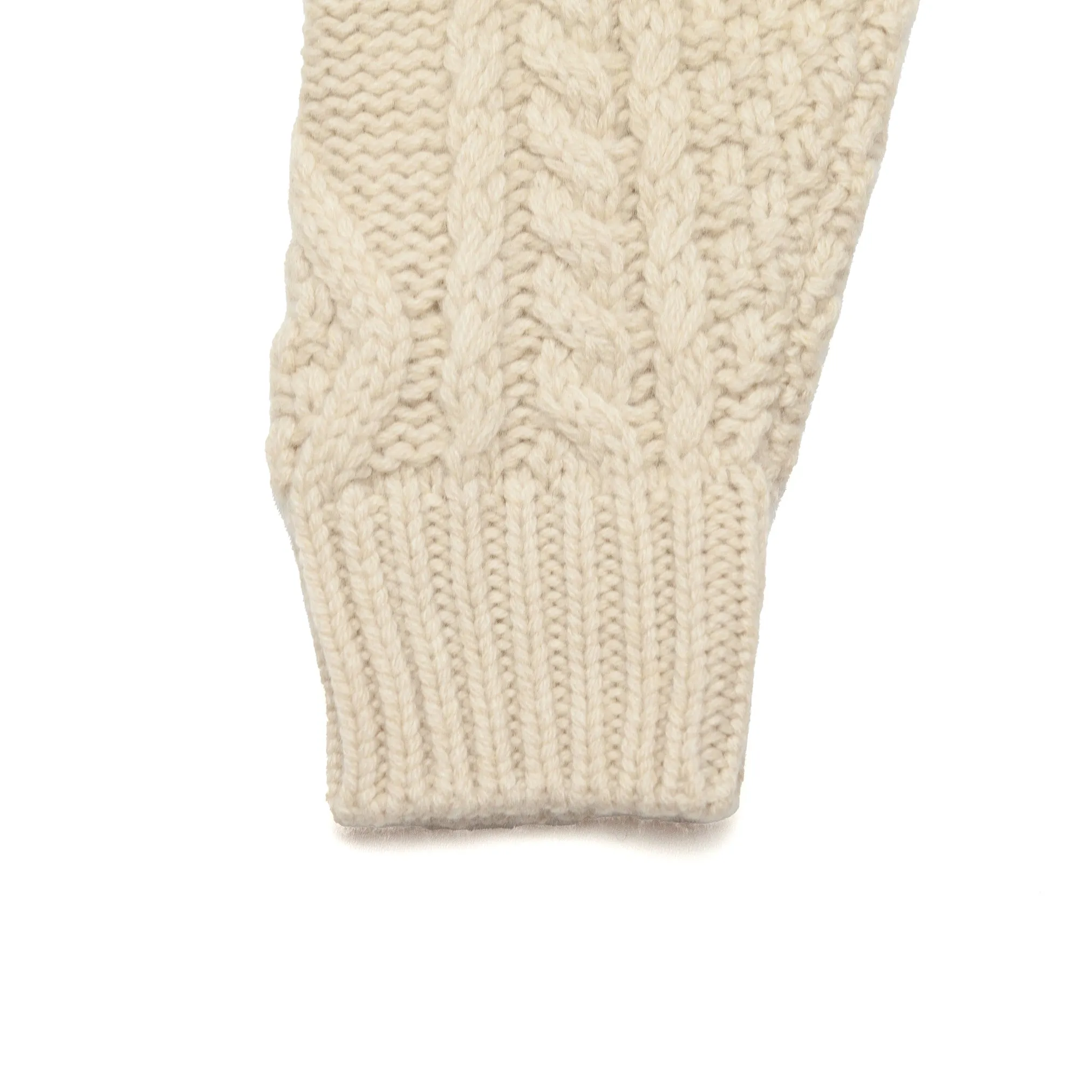 Cable Knit Fisherman Sweater in Ecru