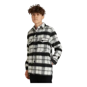 Checked Overshirt Black/white