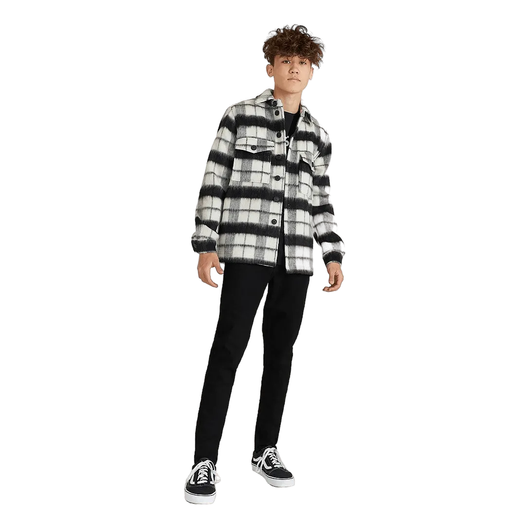 Checked Overshirt Black/white