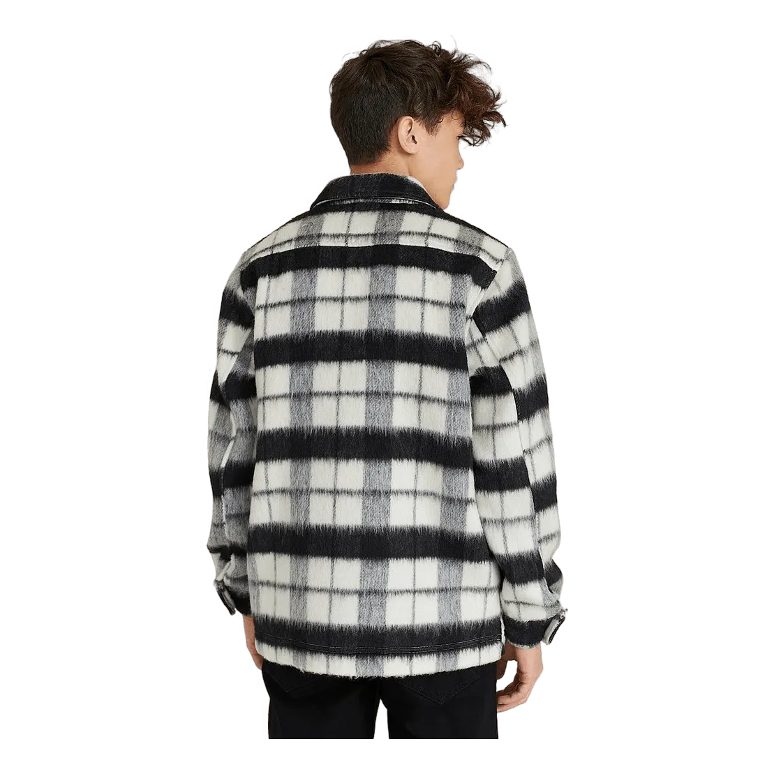 Checked Overshirt Black/white