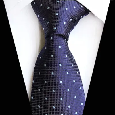 Classy Men Classic Blue Mini Dot Silk Tie
