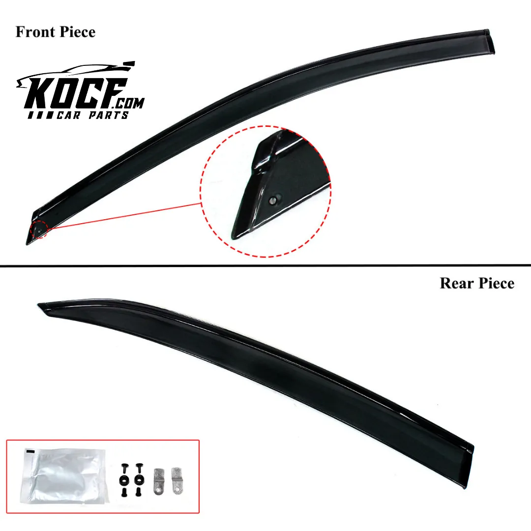 Clip-On Black Trim Window Visor Rain Guard Deflector for 2018-2024 Toyota Camry - VIP Price Free Shipping Item