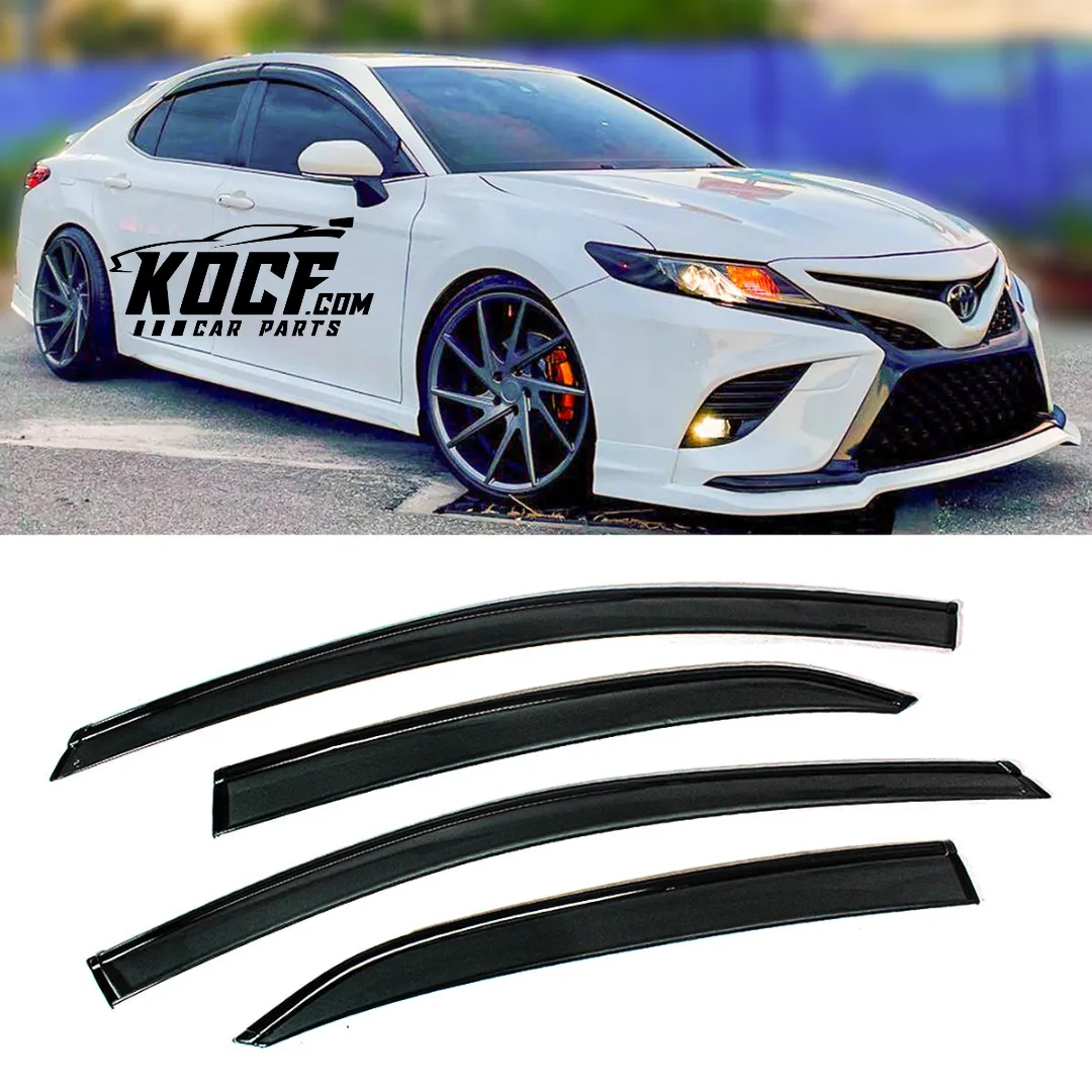 Clip-On Black Trim Window Visor Rain Guard Deflector for 2018-2024 Toyota Camry - VIP Price Free Shipping Item