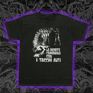 Death Walks On High Heels Slim Fit Tee