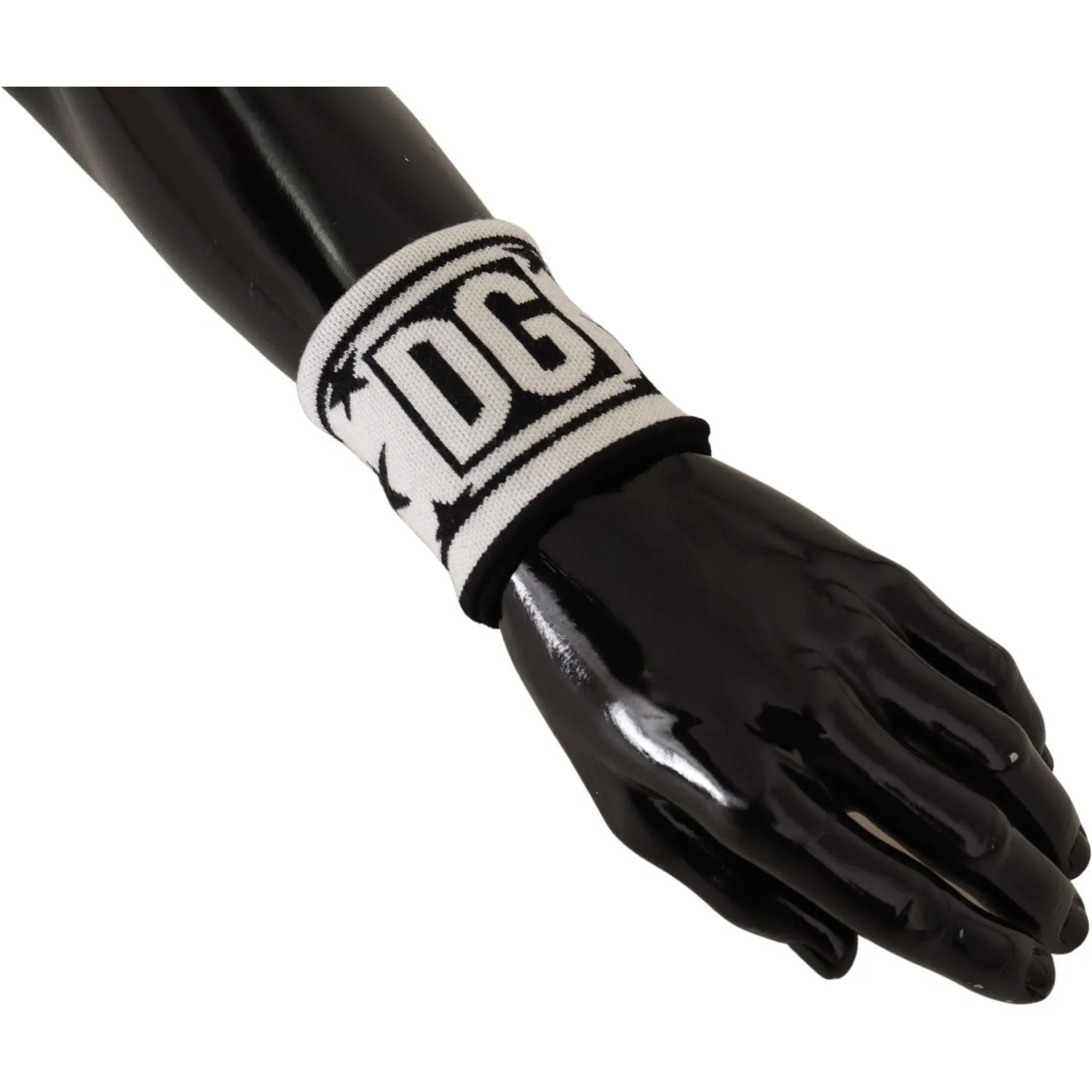 Dolce & Gabbana Elegant Monochrome Wool Wristband Set
