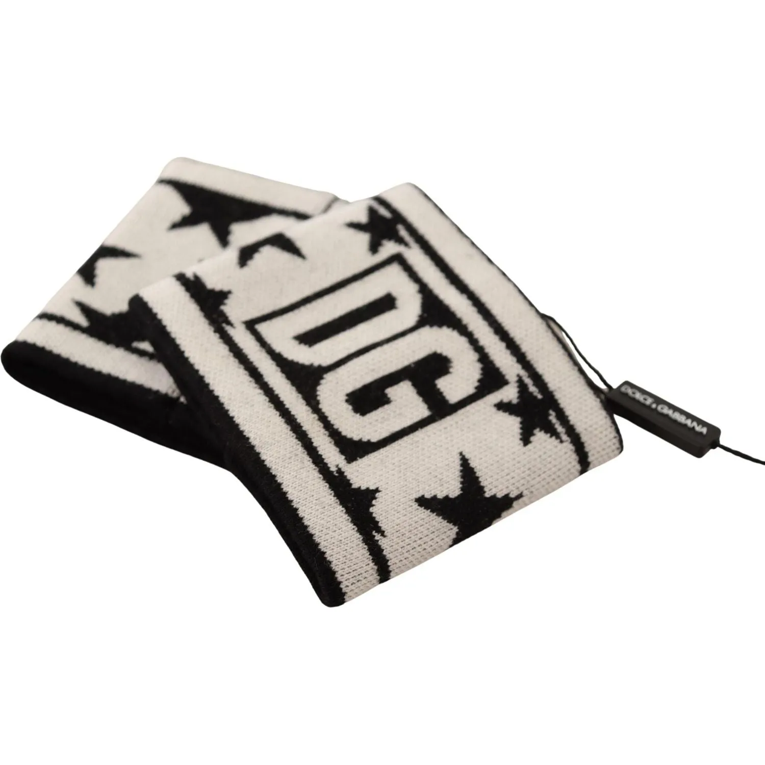 Dolce & Gabbana Elegant Monochrome Wool Wristband Set