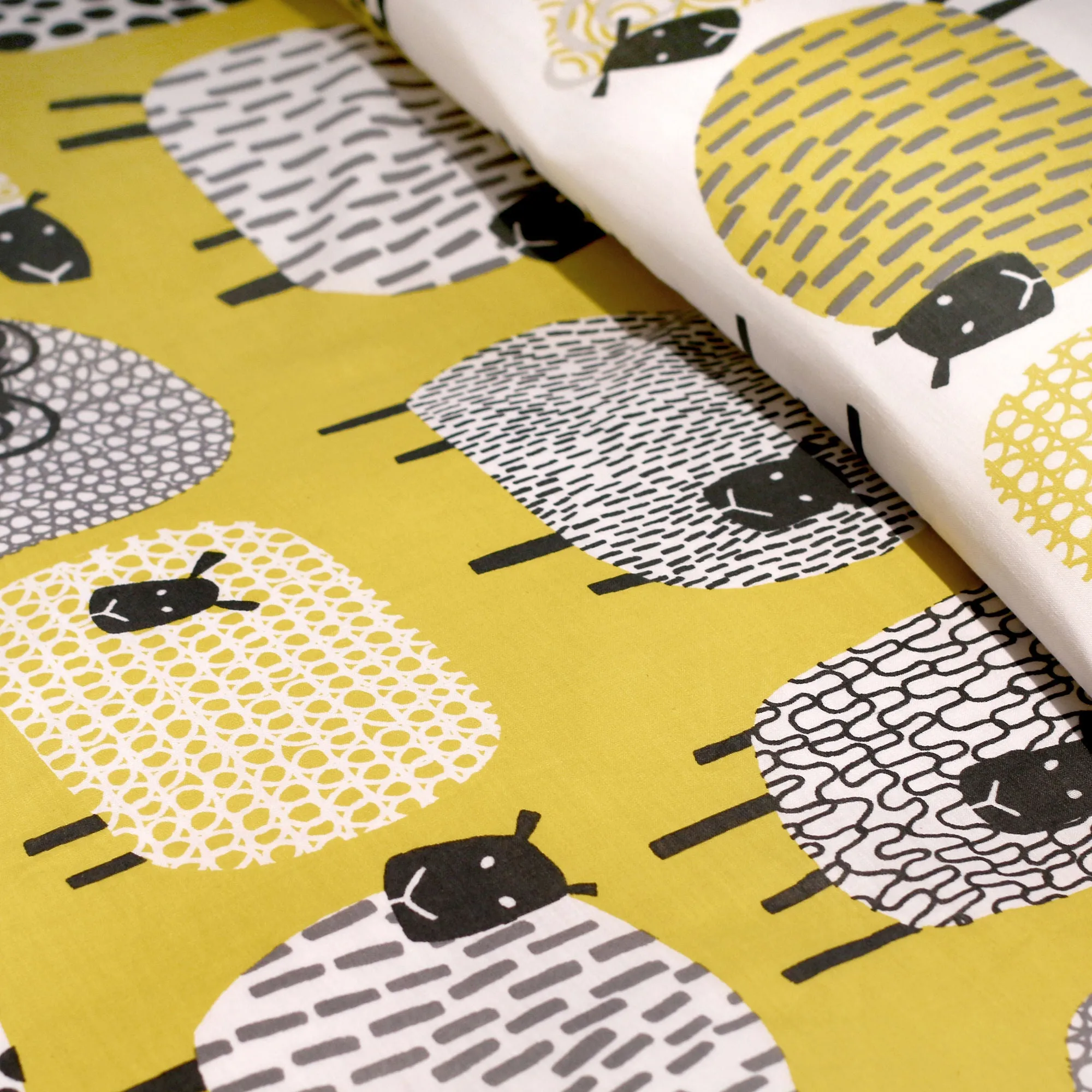 Dotty Sheep Duvet Cover Set by Fusion in Ochre