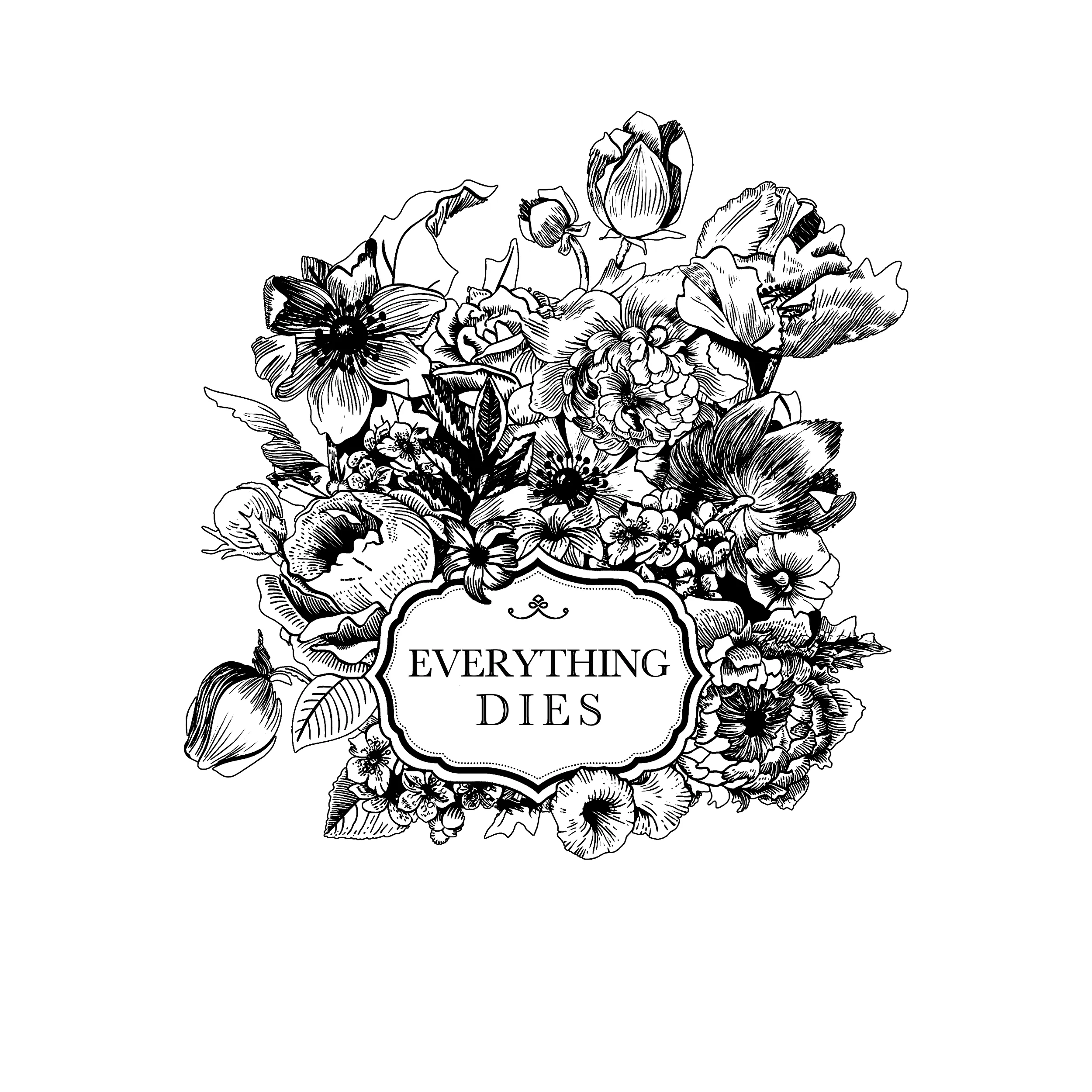 Everything Dies Flowers Slim Fit Tee