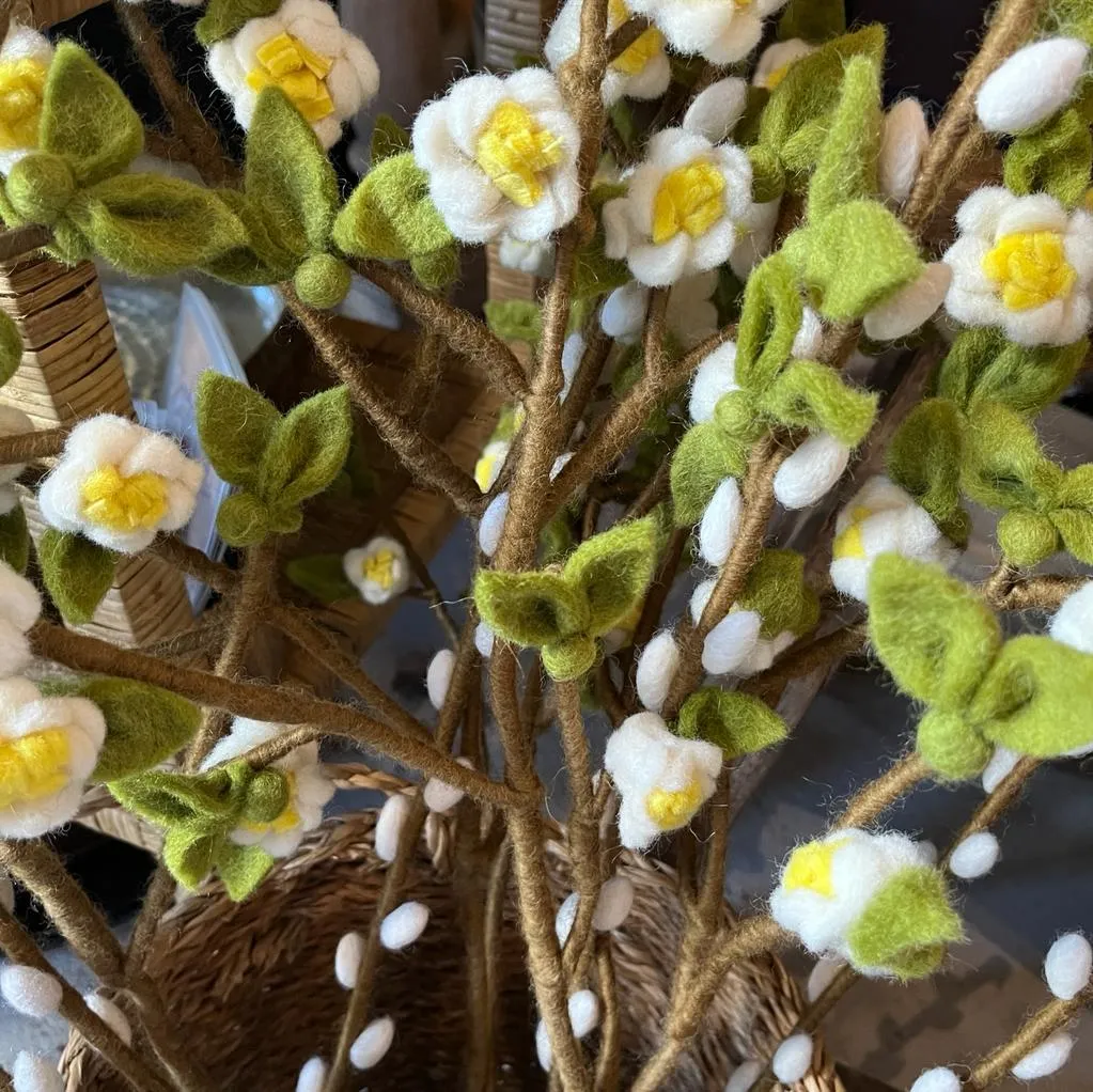 Felt Apple Blossom Branch