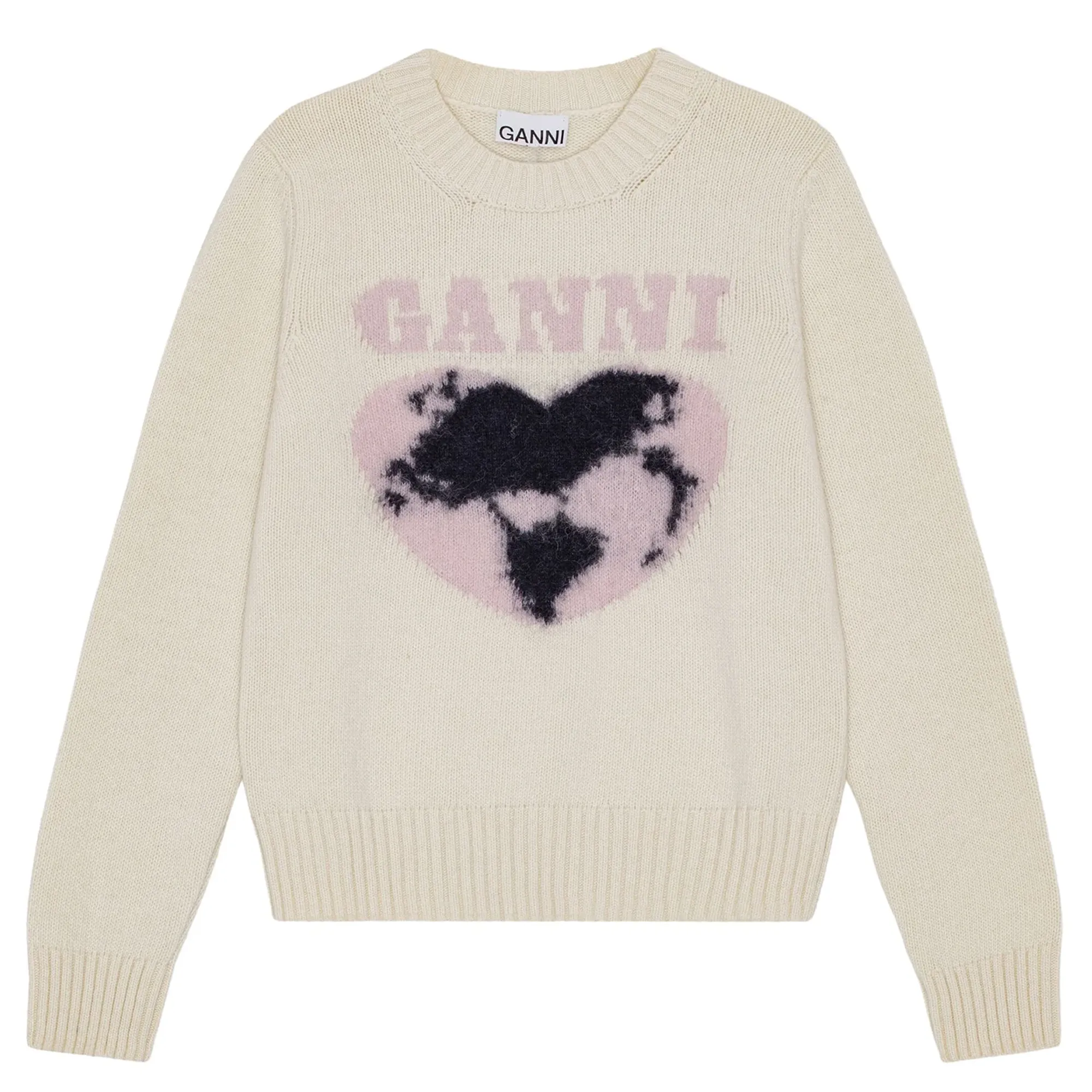 Graphic Soft Wool Mix O-Neck Sweater