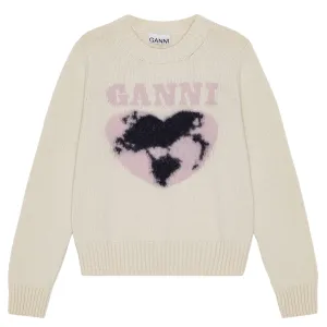 Graphic Soft Wool Mix O-Neck Sweater