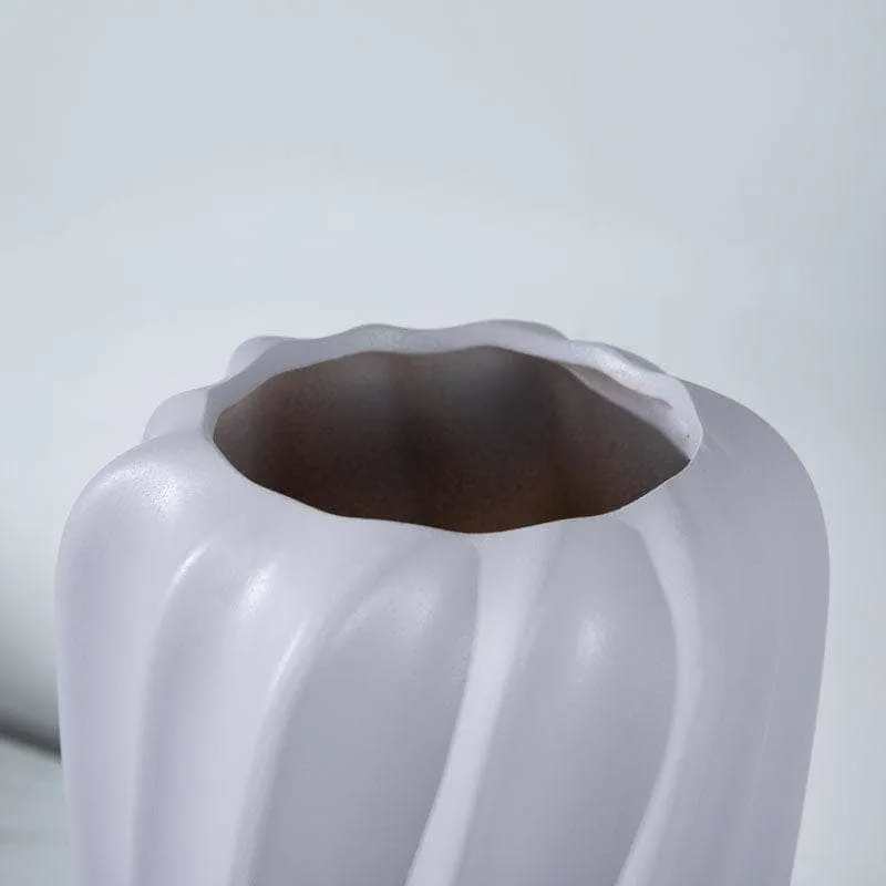 Grey Matte Paint Vase - 14.8 x 29cm