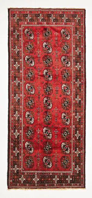 HAND KNOTTED PERSIAN FINE BALUCH RUG 277 X 120 CM