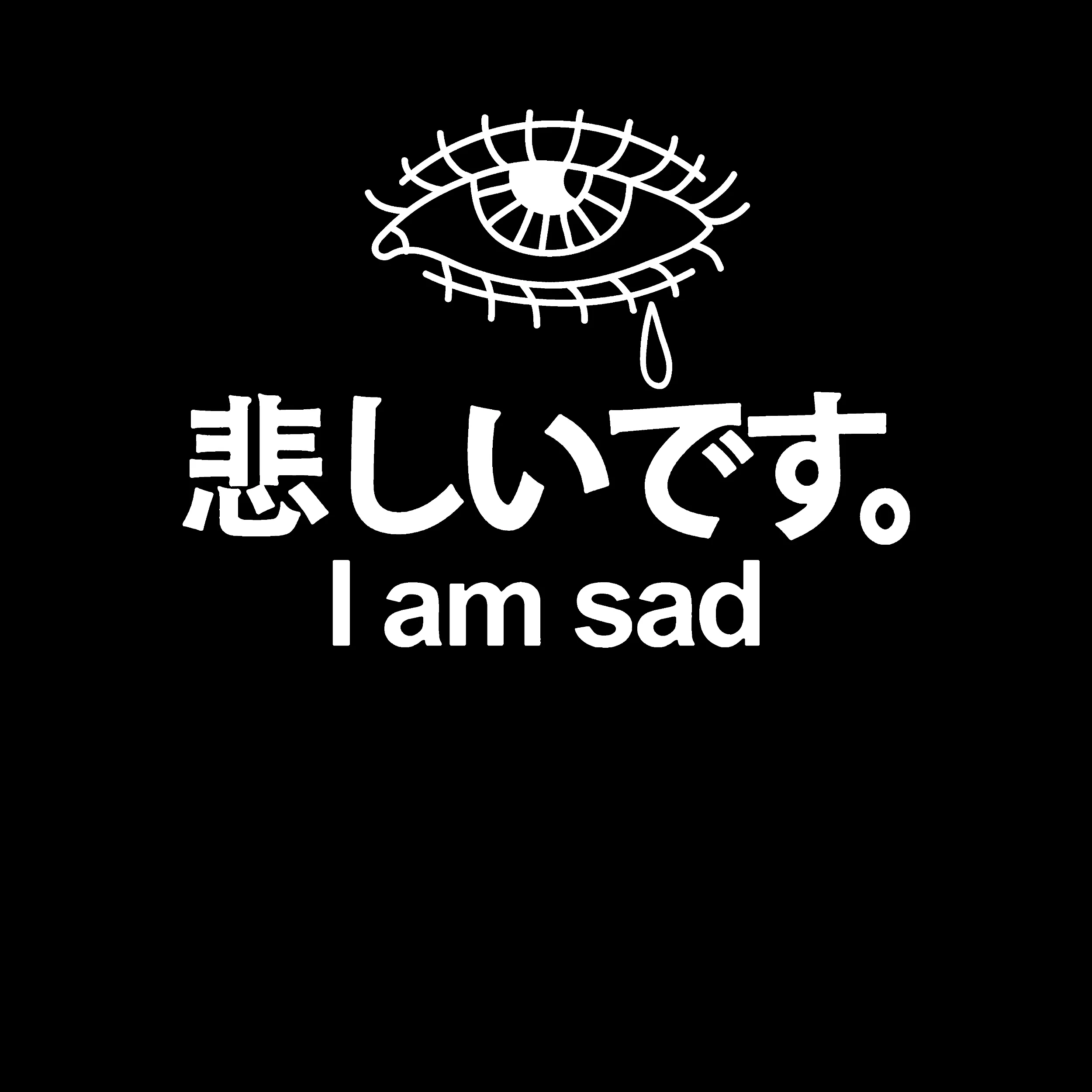 I Am Sad Kanji Slim Fit Tee