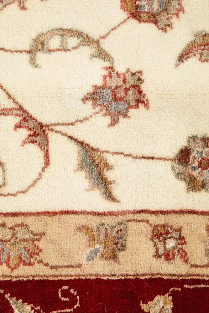 INDIAN HANDMADE FINE WOOL & SILK RUG -290X197CM