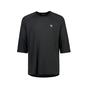 Jersey Mons Royale Mens Tarn Merino Shift Raglan 3/4 - Black