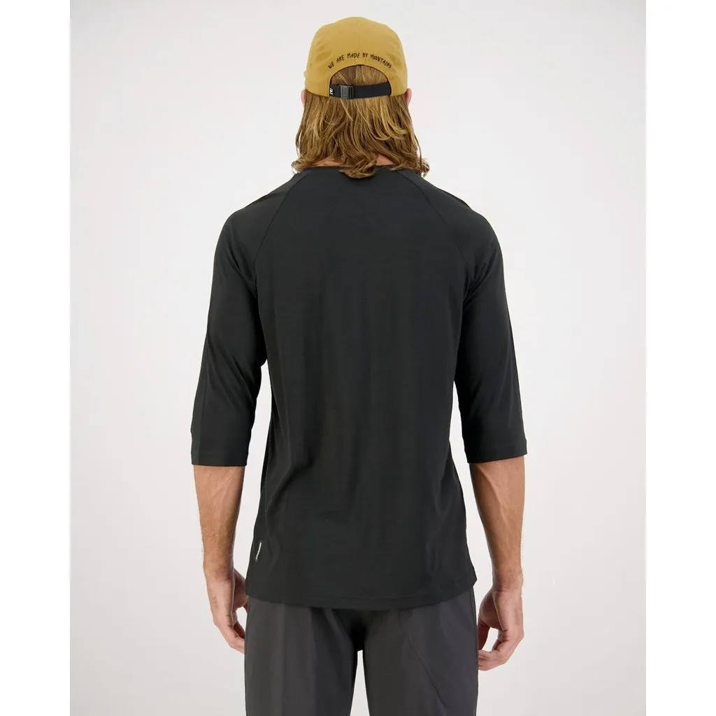Jersey Mons Royale Mens Tarn Merino Shift Raglan 3/4 - Black