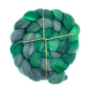 Laurelhurst Roving 4oz: Emerald City ~ Superfine Merino, Silk, Yak