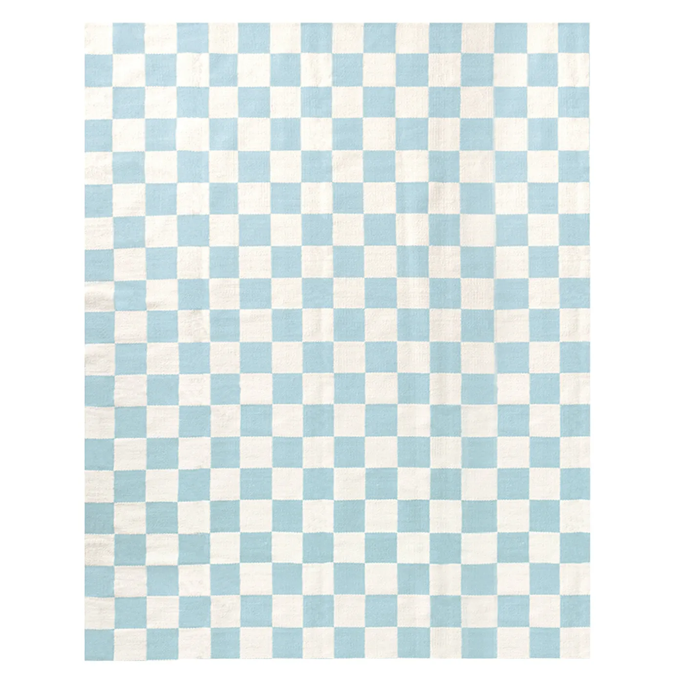 Medium Scale Checkerboard Flat Weave Rug