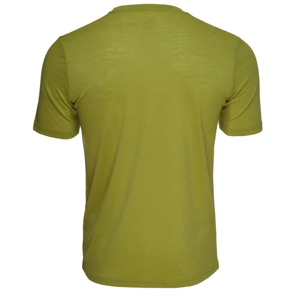 Mens Merino 150 Emblem Tee (Lime)