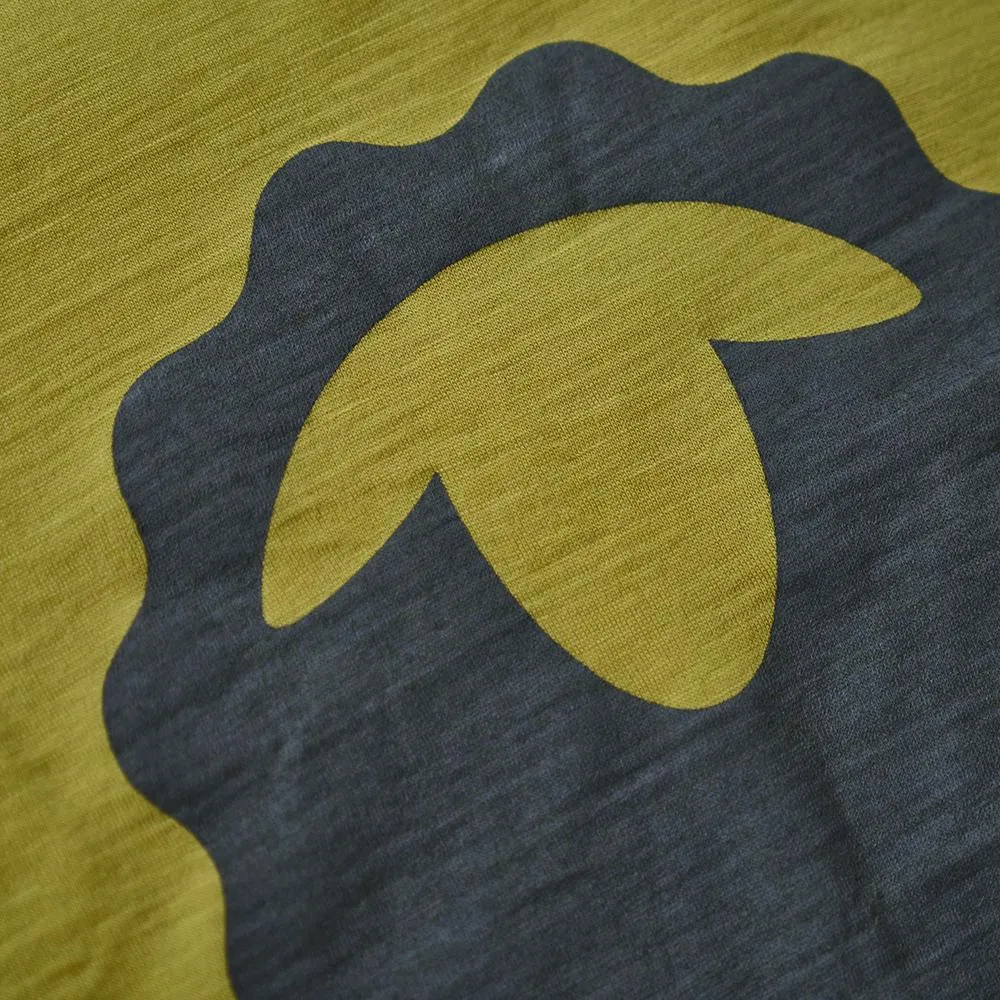 Mens Merino 150 Emblem Tee (Lime)