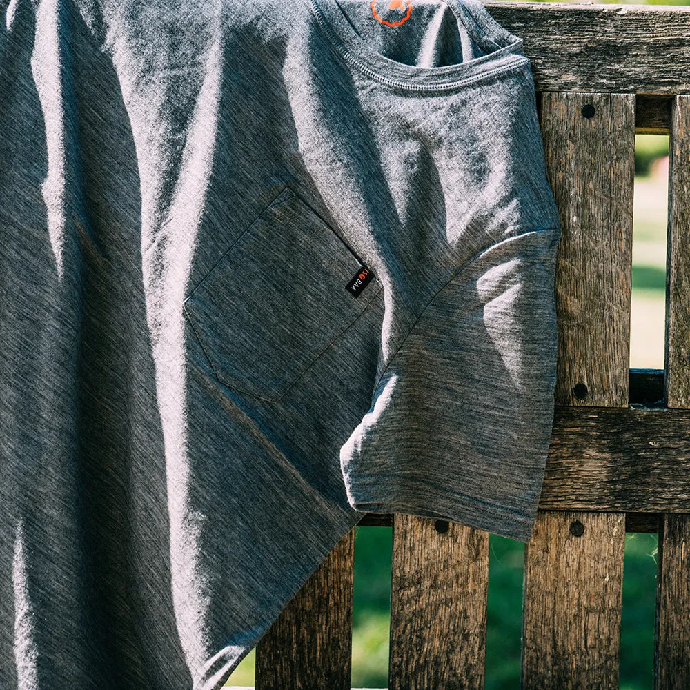 Mens Merino 150 Pocket Tee (Charcoal)