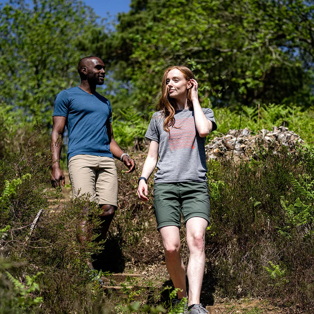 Mens Merino 150 V-Neck Tee (Petrol)