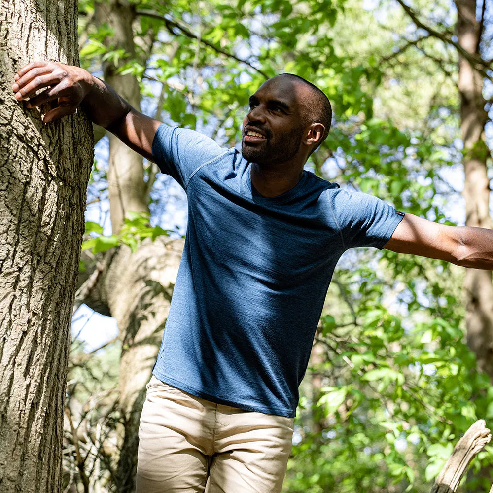Mens Merino 150 V-Neck Tee (Petrol)