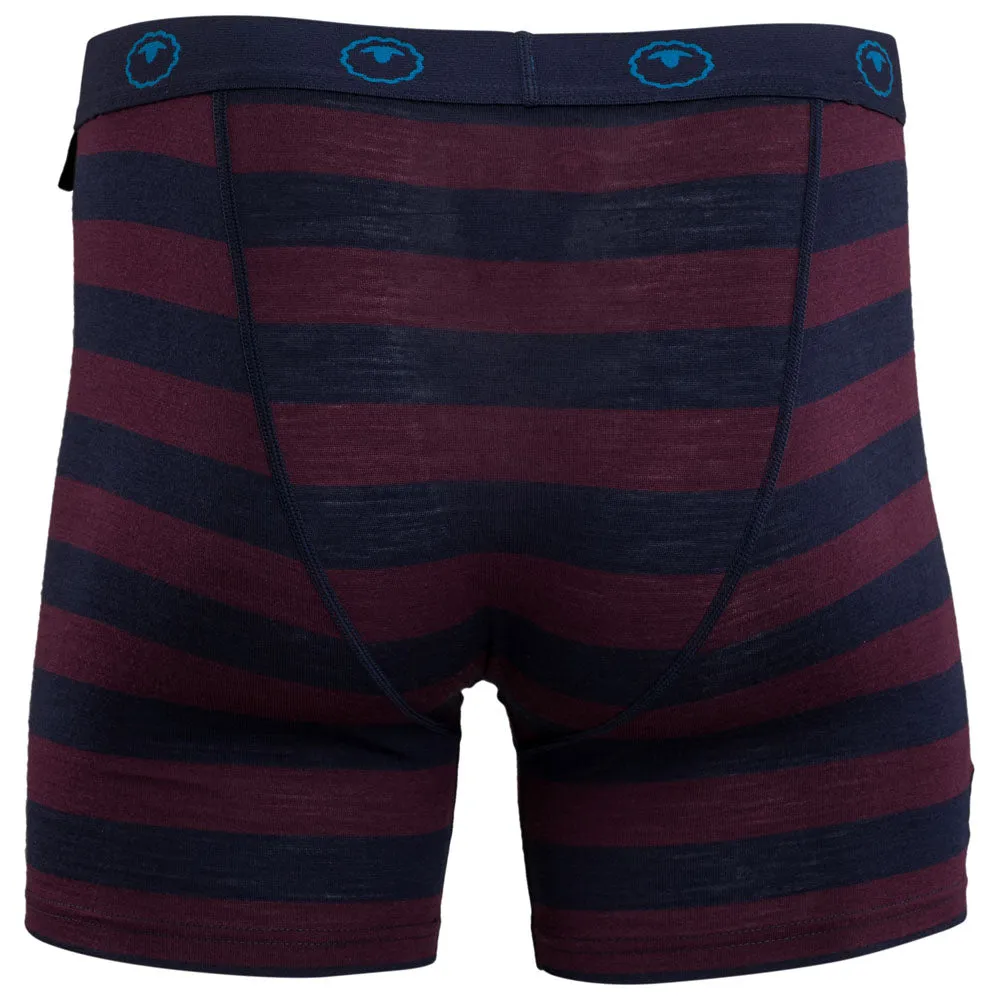 Mens Merino 180 Boxers (Navy/Wine)