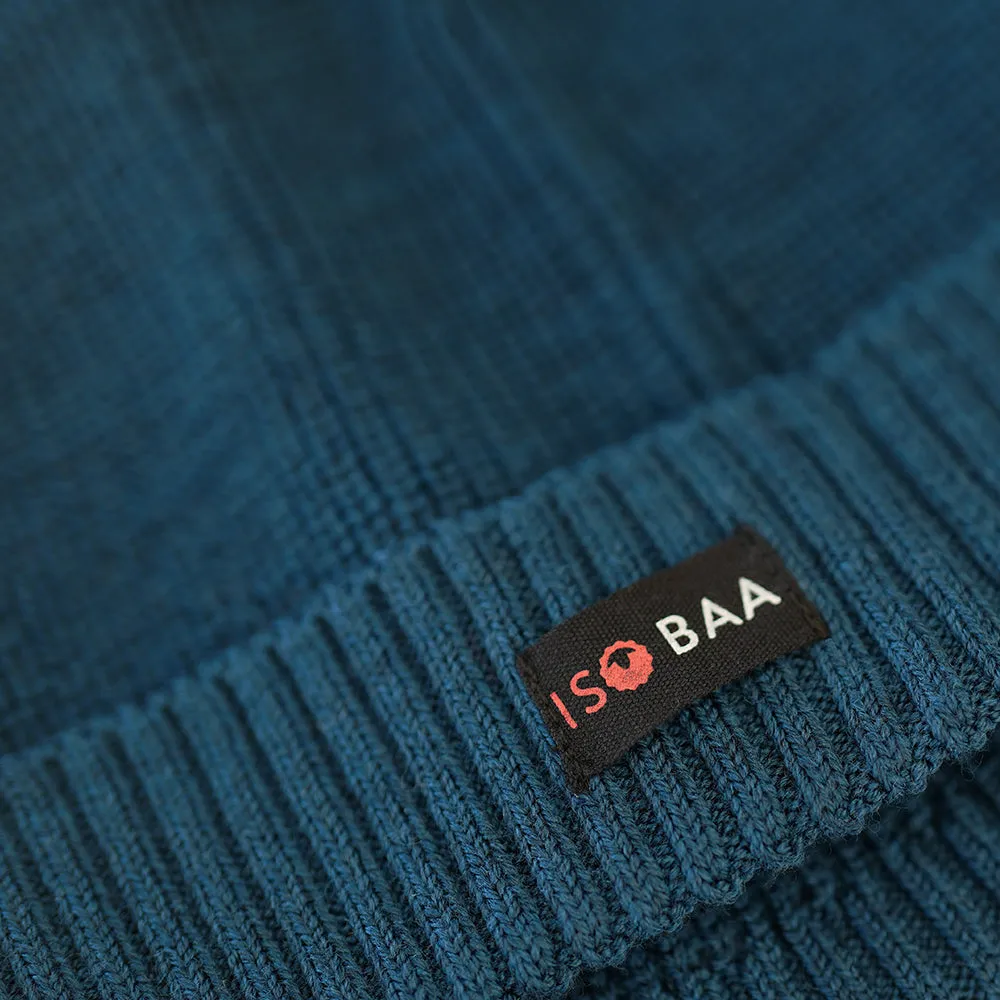Merino Fisherman Beanie (Petrol)
