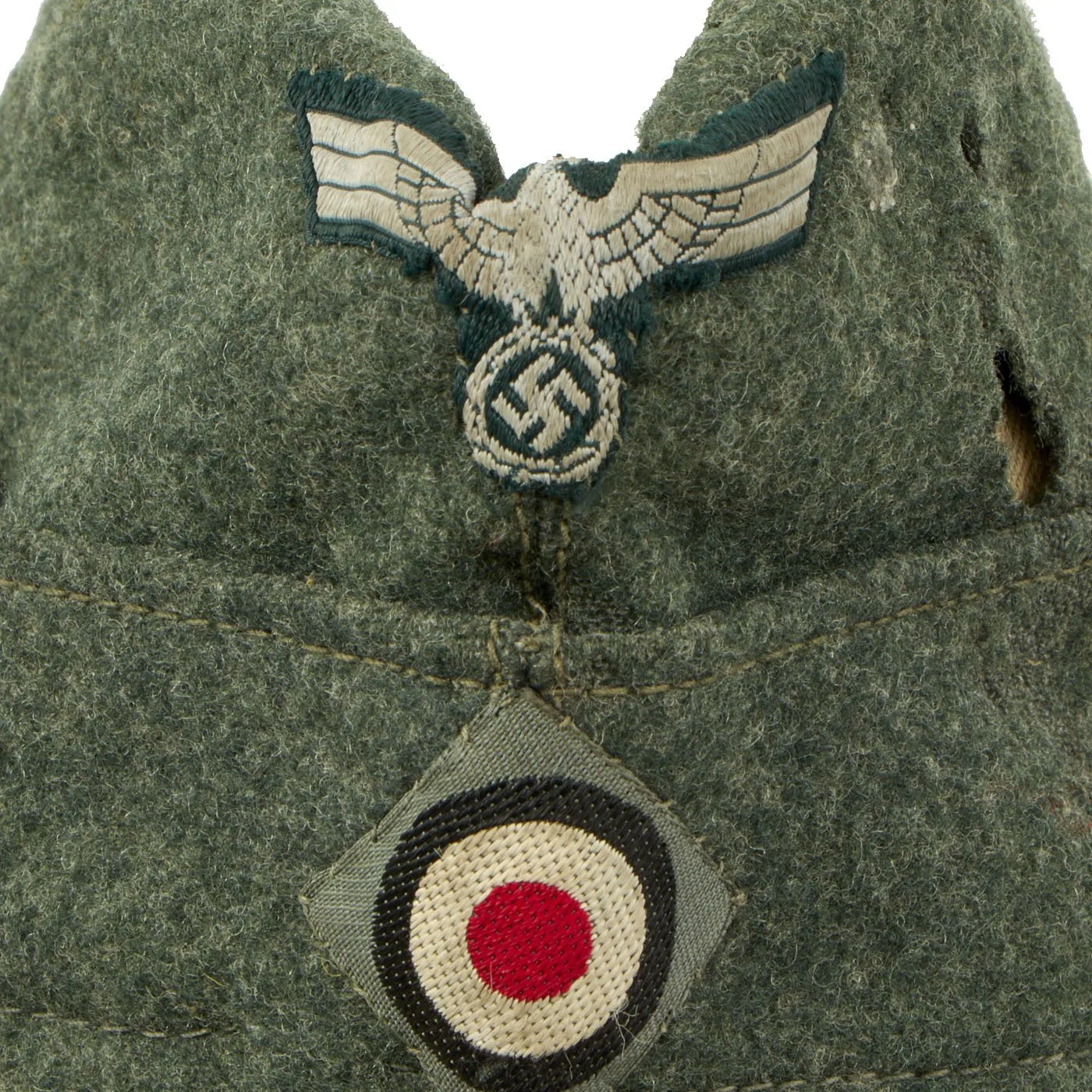 Original German WWII 1943 dated Heer Army EM-NCO M38 Overseas Cap by Clemens Wagner - Schiffchen