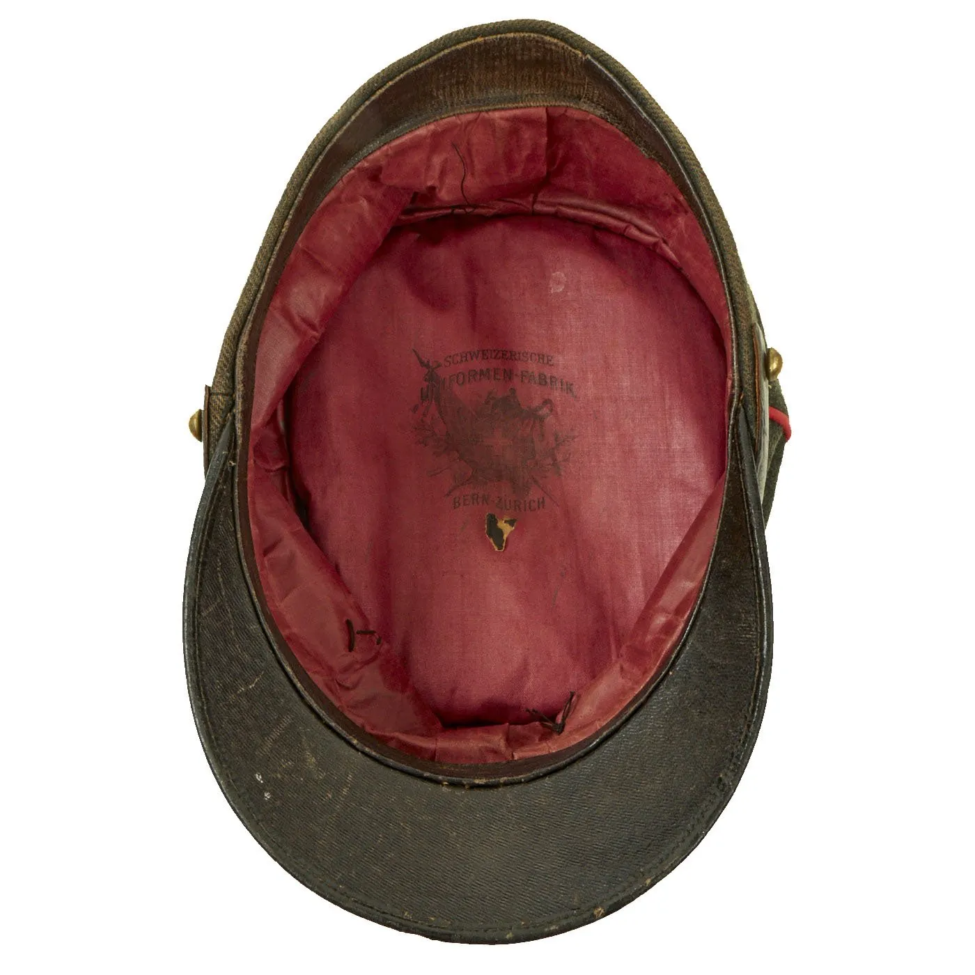 Original Swiss WWI Artillery Kepi Visor Hat