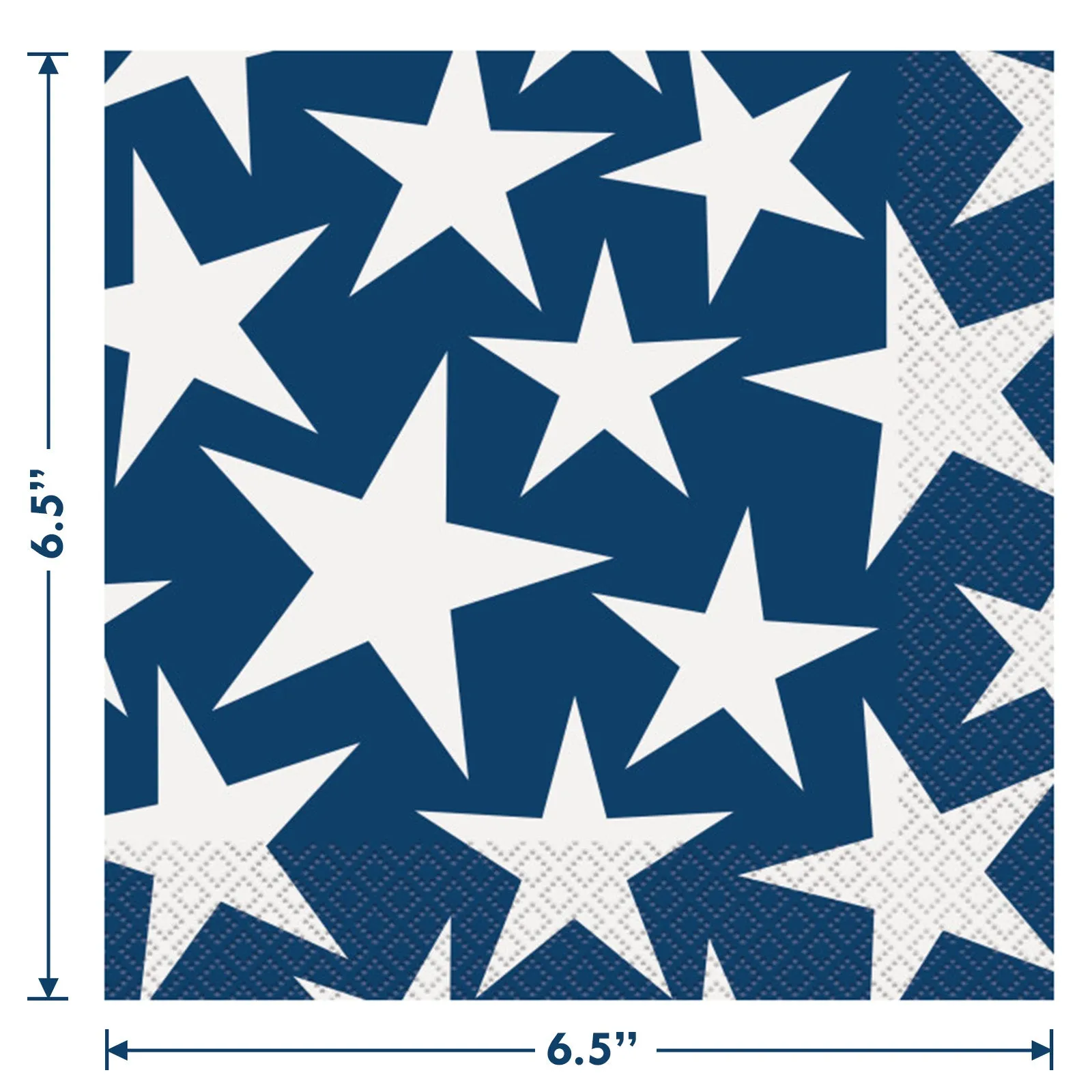 Patriotic Party American Stars & Stripes Paper Dinner Plates and Lunch Napkins (Serves 16)