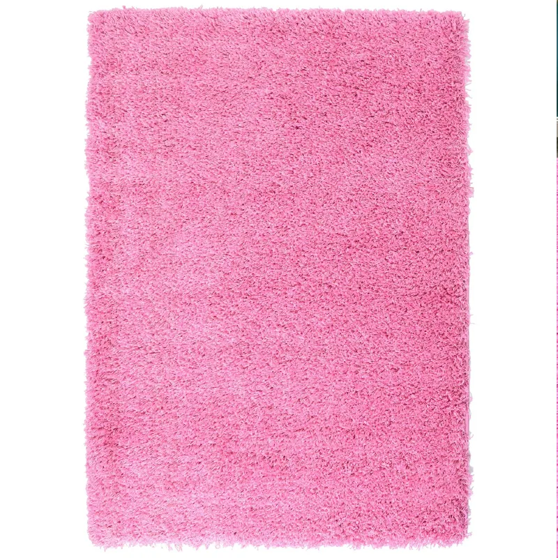 Pink Thick Shaggy Rug - California