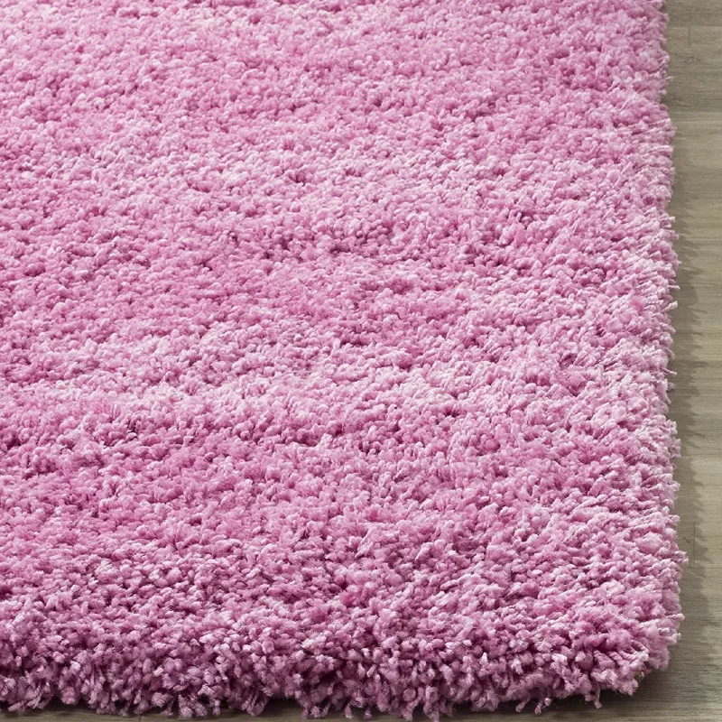 Pink Thick Shaggy Rug - California