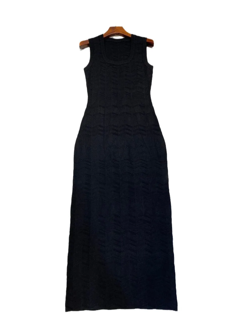 Pre Order:  Chevron Square Collar Sleeveless Dress