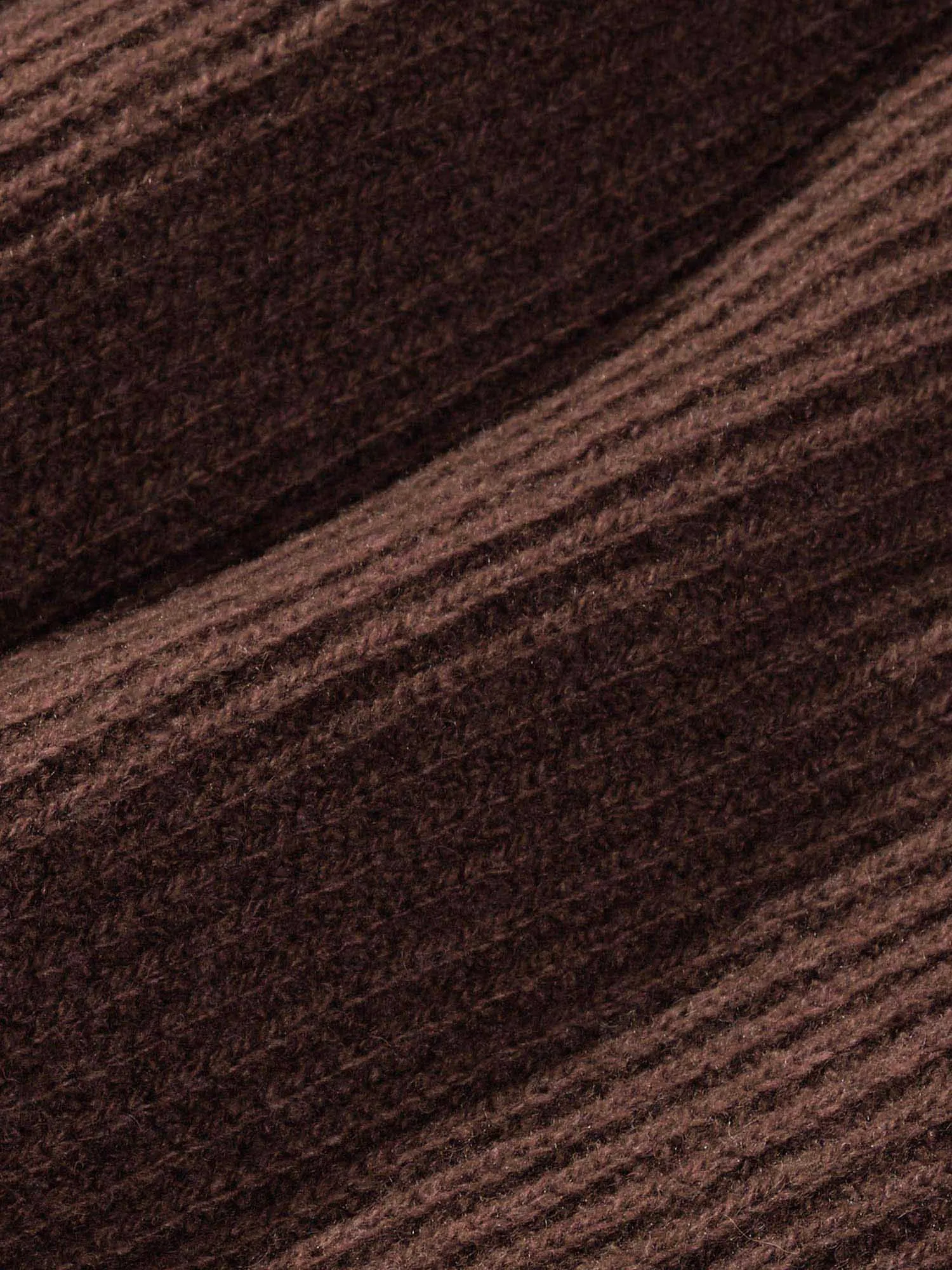 Recycled Cashmere Half Zip Sweater—chestnut brown