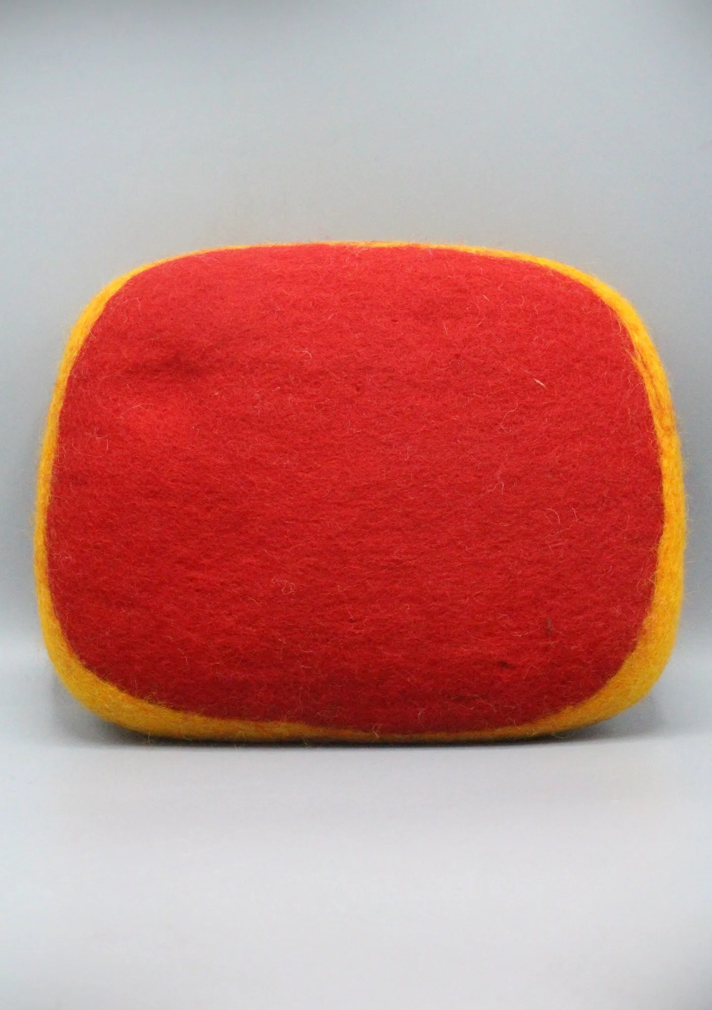 Red and Orange Felt Meditation Cushion