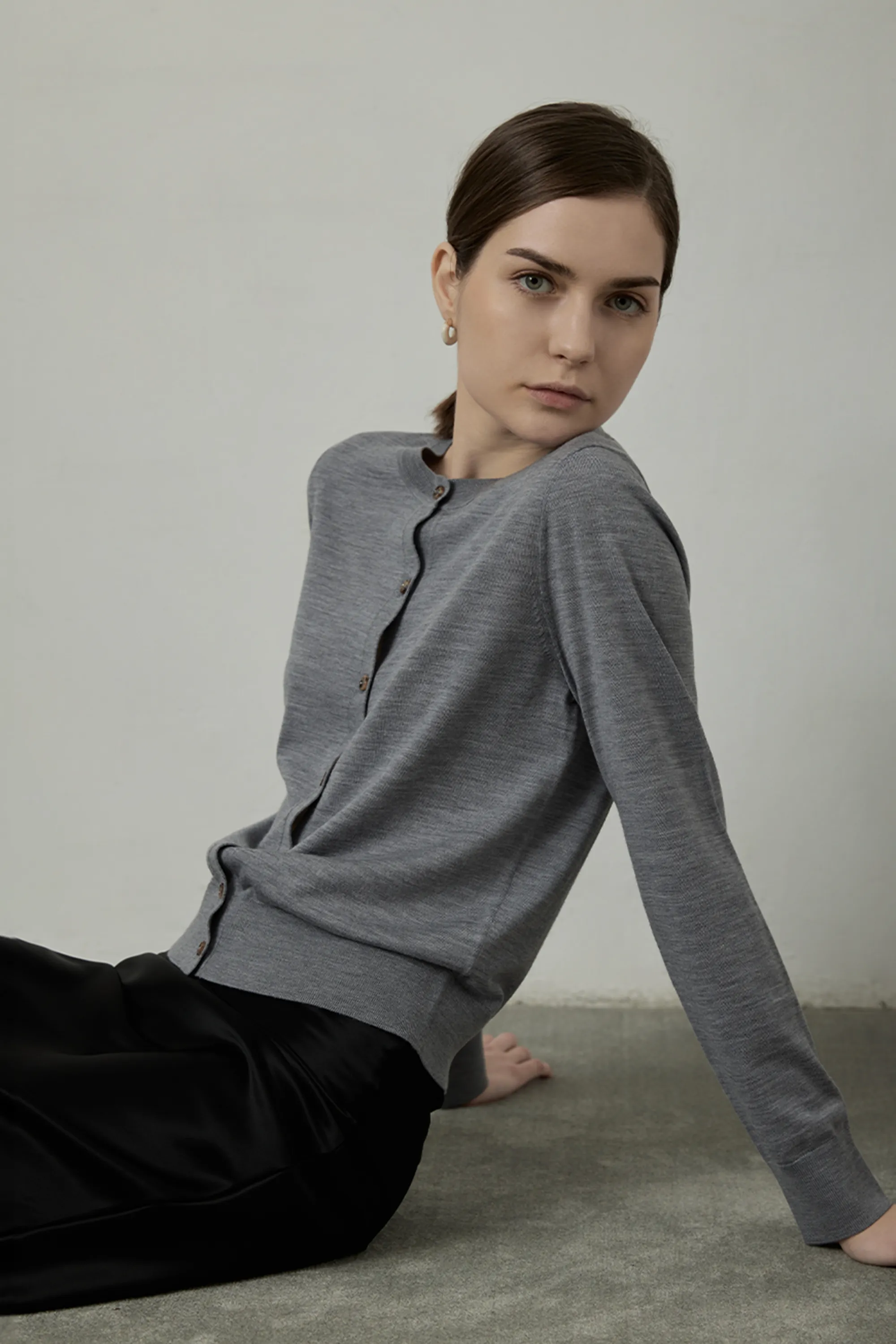 S.CLASS superfine wool cardigan (Grey)