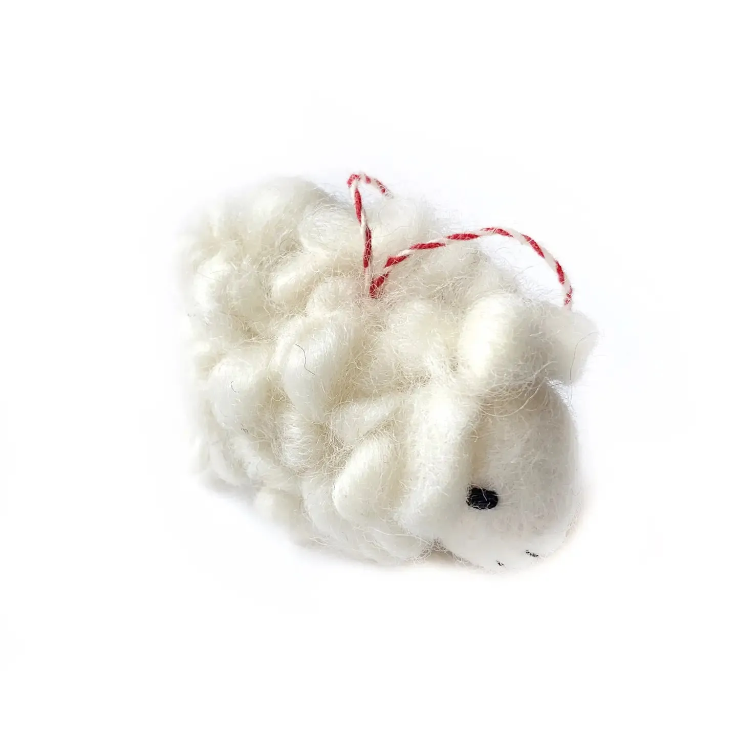 Sheep Felt Wool Holiday Ornament