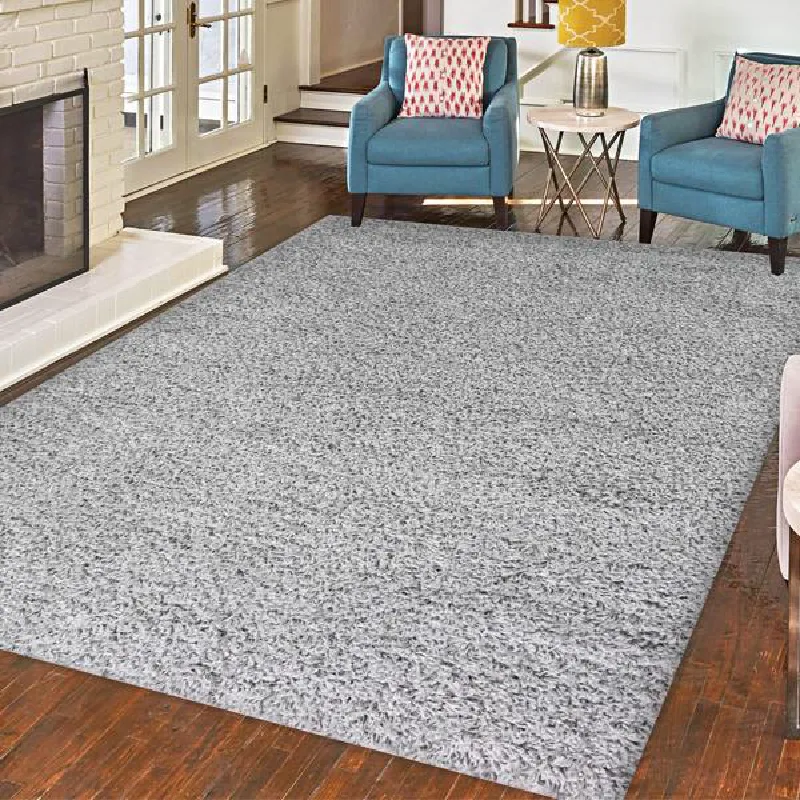 Silver Thick Shaggy Rug - California
