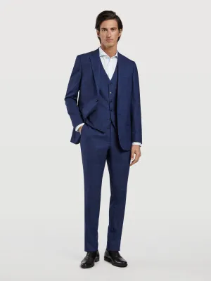 Slim fit windowpane checks 3 pieces suit