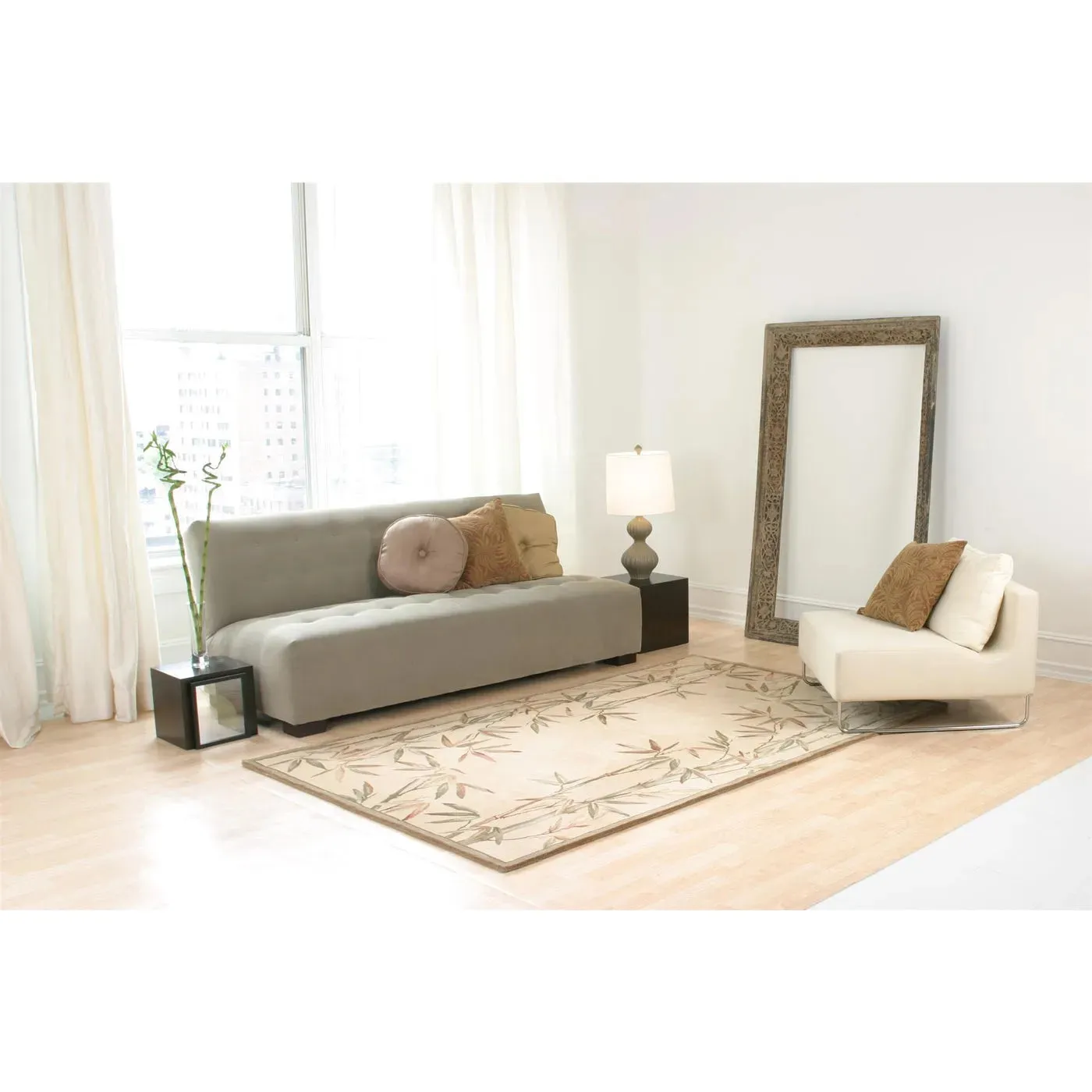 Sparta 3146 Bamboo Border Ivory Rug